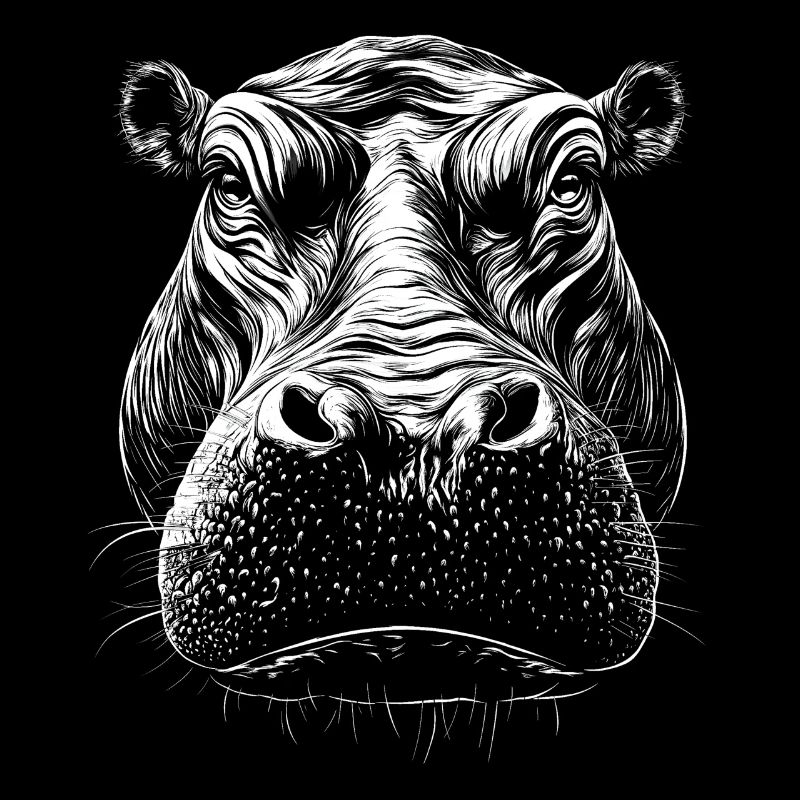 Nilpferd Portrait Flusspferd Wildtier Tier