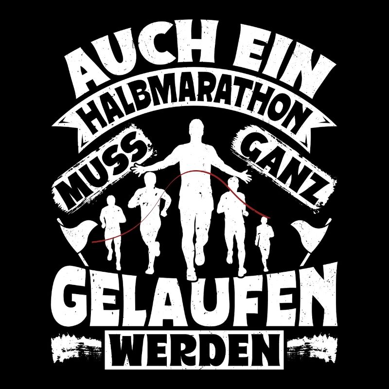 Läufer AUCH EIN HALBMARATHON MUSS GELAUFEN WERDEN