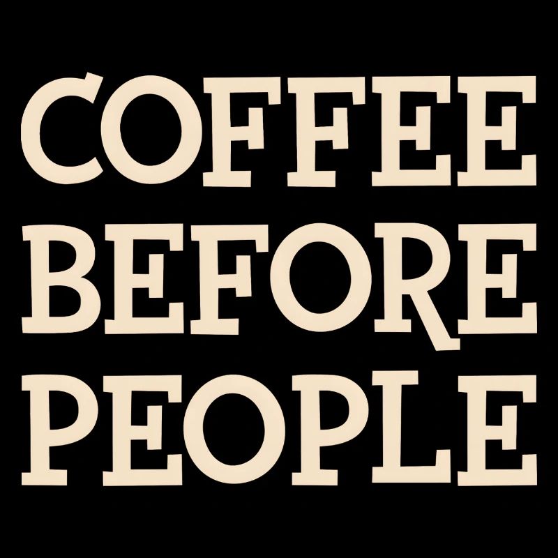 Kaffee vor Menschen Typografie Design