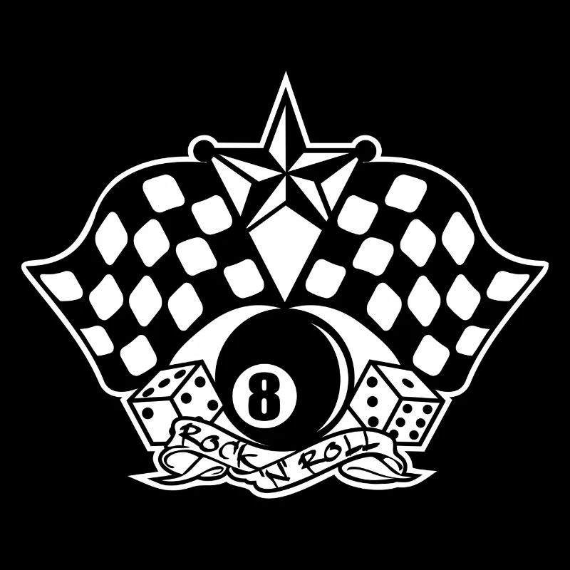 Rock 'n' Roll - Race Flag Eightball