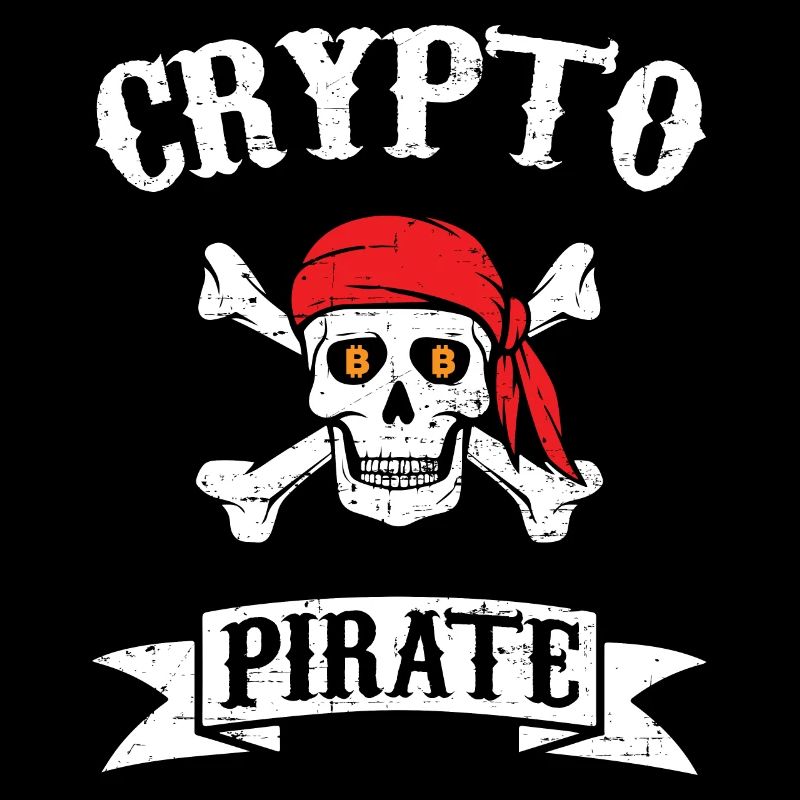 Crypto Pirate Bitcoin Pirates BTC tête de mort