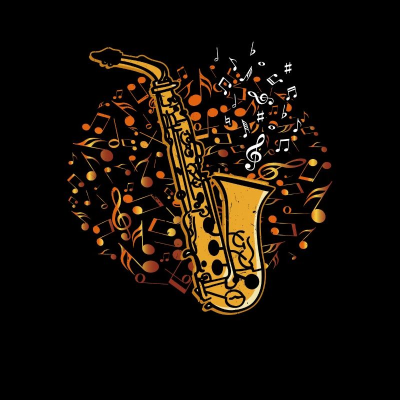 Saxophone Musical Notes Musical Saxophoniste