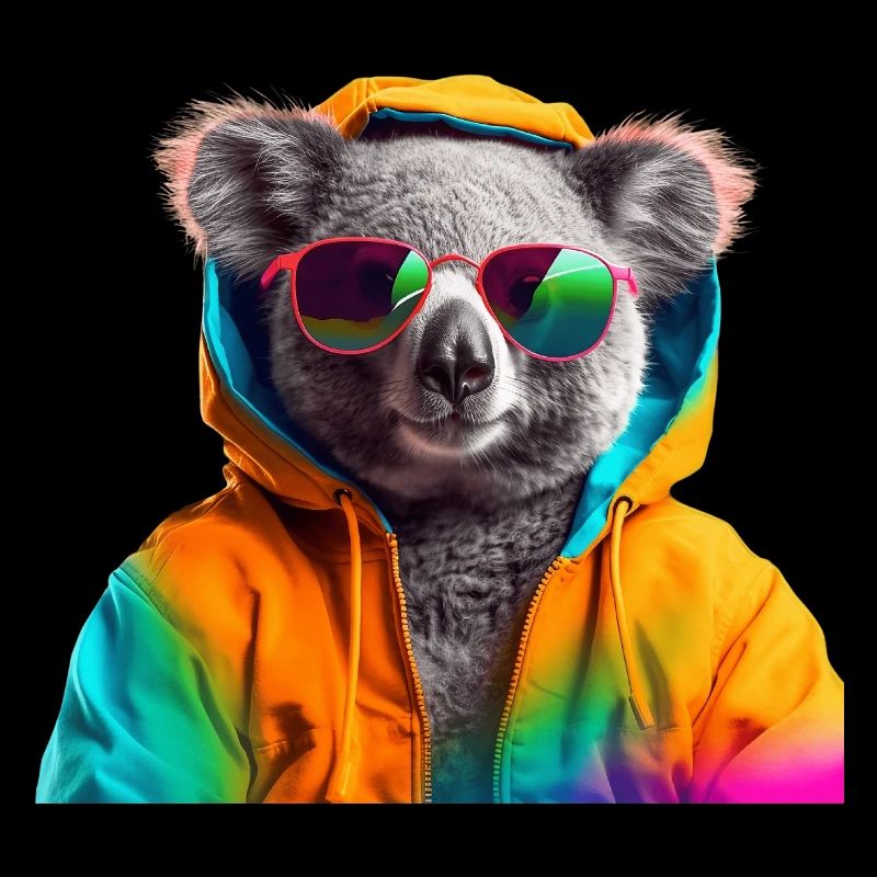 Koala mit Sonnenbrille Bunt Coole Koalabär