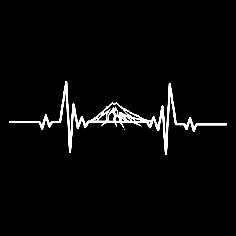 Heartbeat small snow-capped mountain