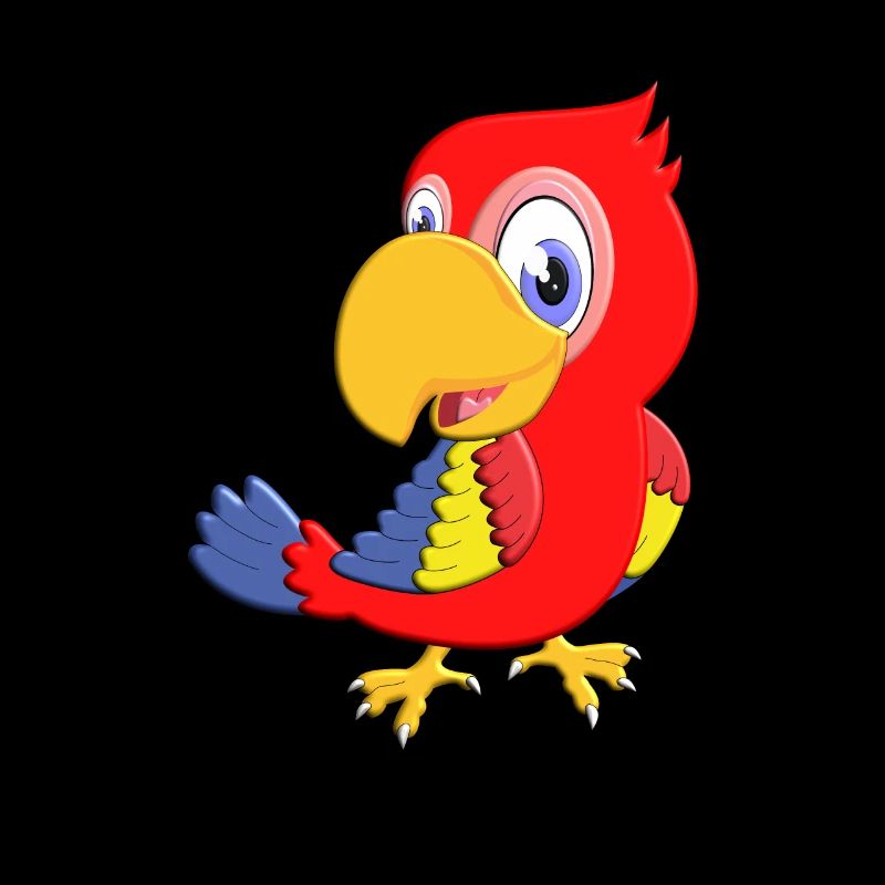 Parrot Feathers Ara Bird Birds Comic Parrot Bird