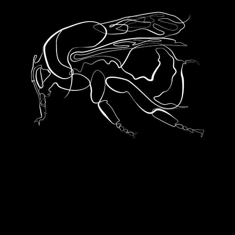Hummel Imker - one line drawing