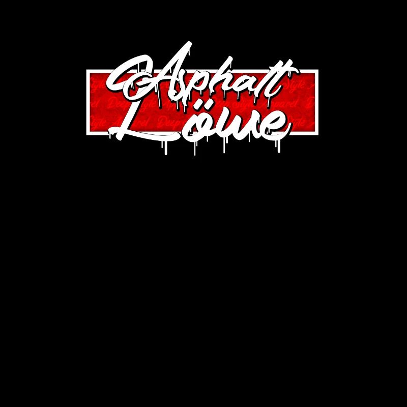 Asphalt Löwe Deep Style Grunge Box Design Rot