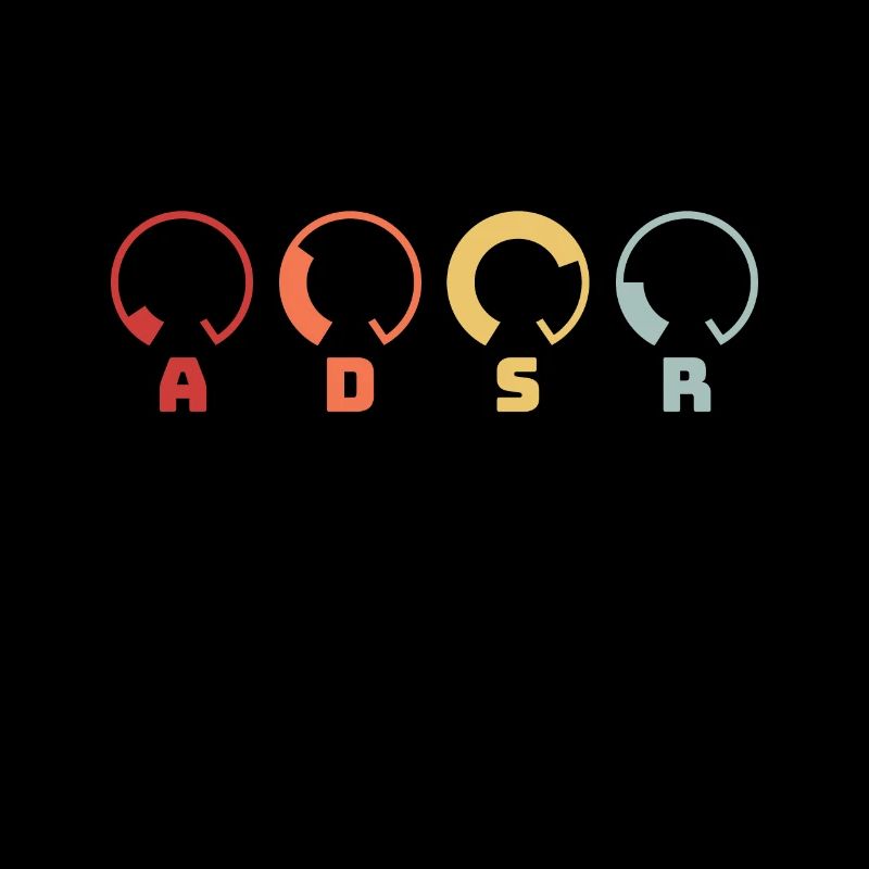 ADSR Synth Synthesizer Retro DJ Musik Presentdesign
