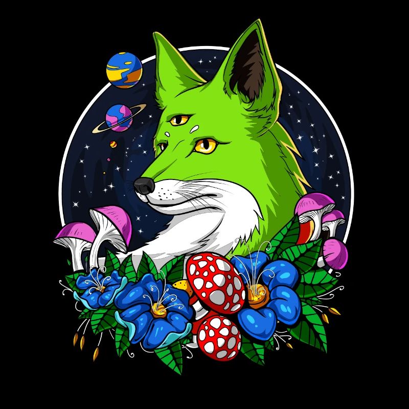 Fox Alien Space UFO Tier des dritten Auges