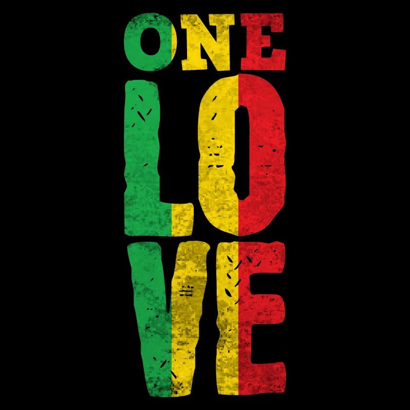 One Love Marley Dreadlocks Smoke Raggae Gift T