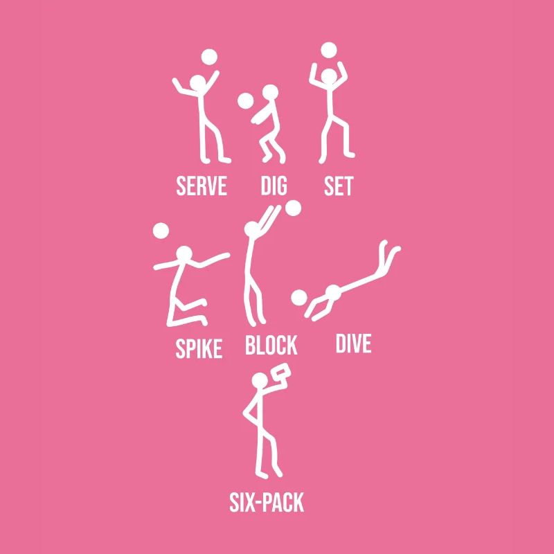 Serve Dig Set Spike Block Dive Six-Pack