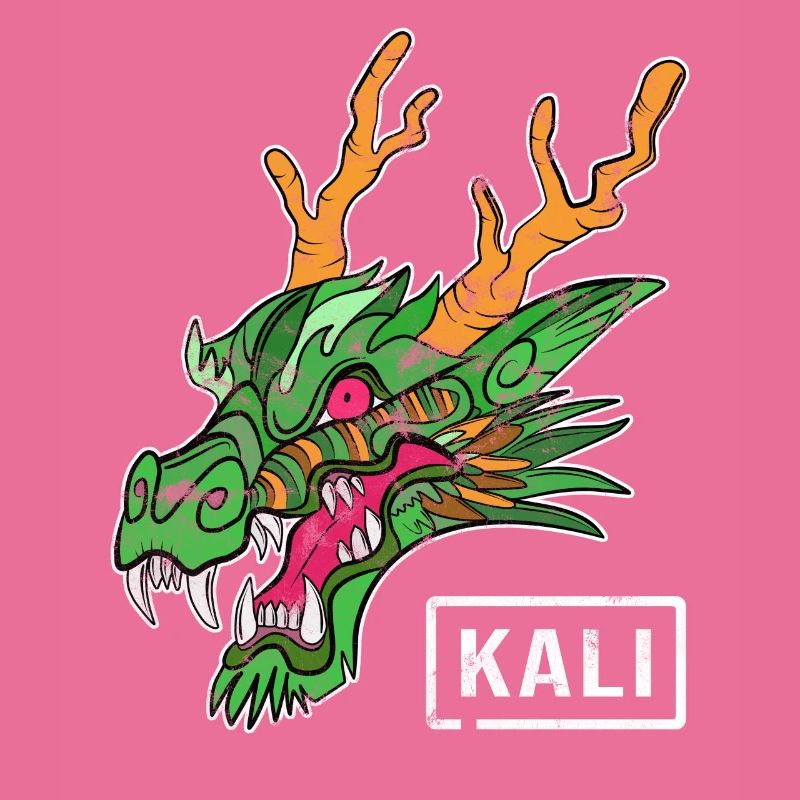 Kali Linux Computer Administrator Tux Drachen Kopf