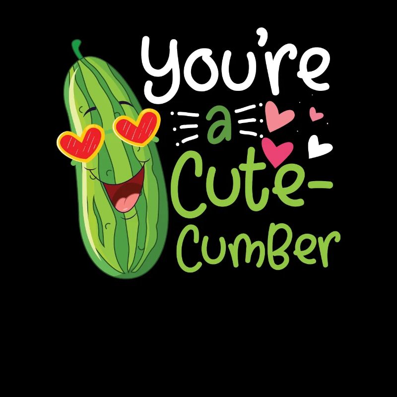 Un mignon valentine cumber disant concombre
