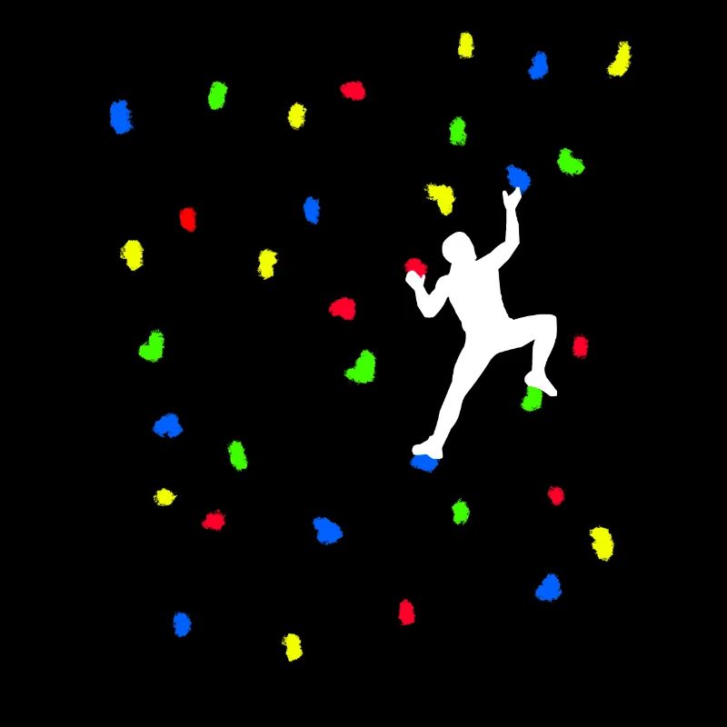 Bouldering Motif Gift Mur de bloc avec Bou coloré