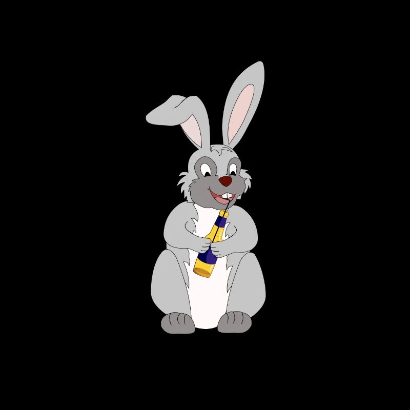 Hase Bier Osterhase Biertrinker Geschenk Ostern