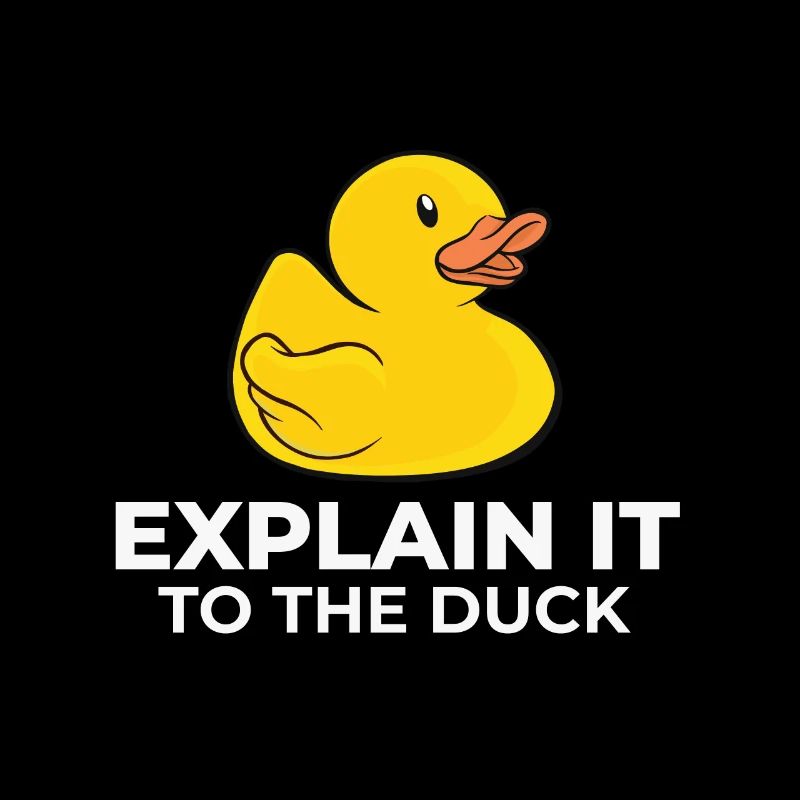 Programmeur canard en caoutchouc l'expliquer au canard