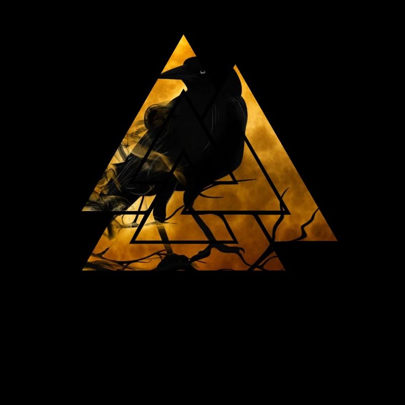 Rabe Wikinger Raben Valknut Geschenk