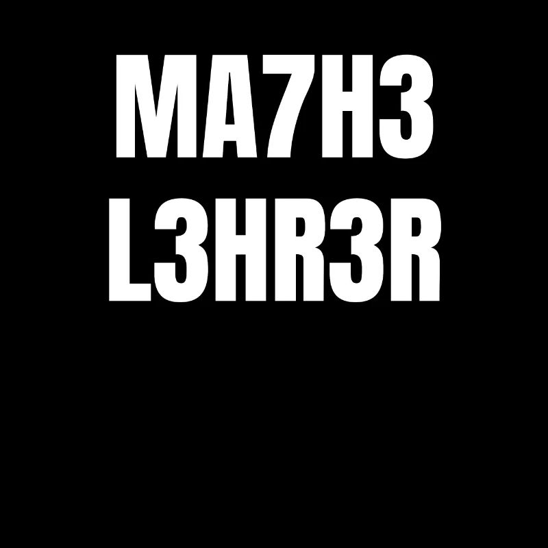 T-shirt prof de maths avec des chiffres mathématiques