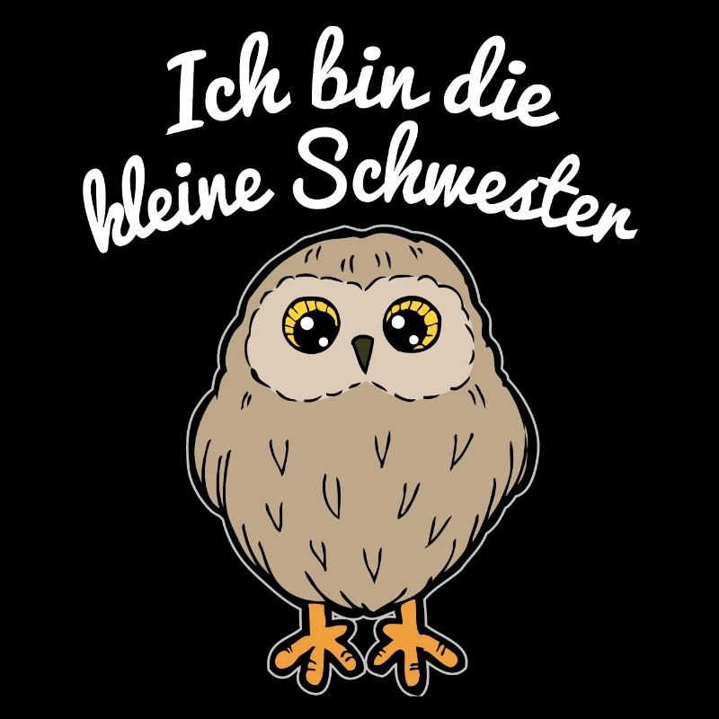 Kleine Schwester Eule Uhu Geschenk Geschwister