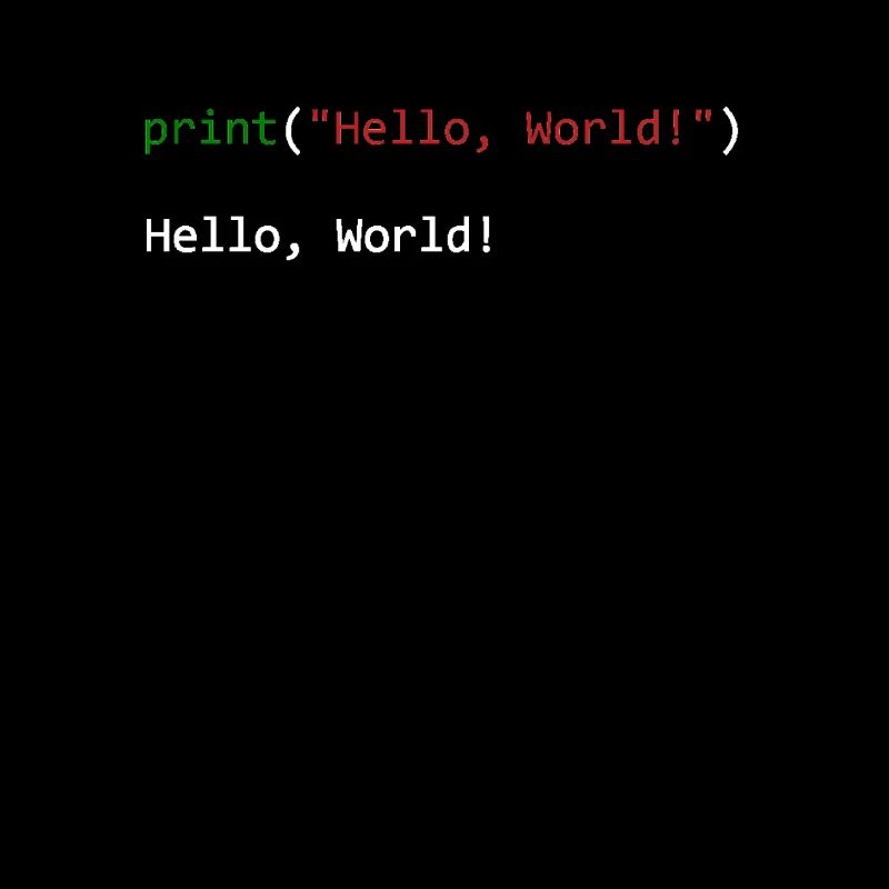 Hello World Python Geschenk