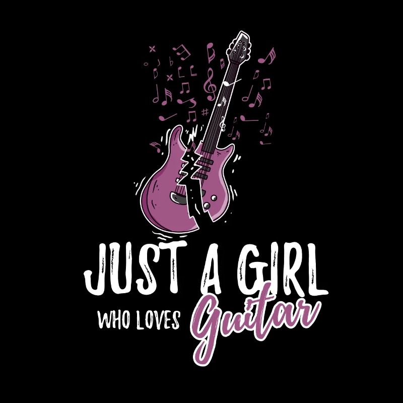 Nur ein Mädchen, das Gitarre E-Gitarrist liebt