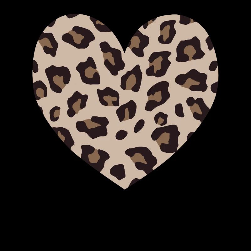 Leopard Print Herzform Tier Gepard Druck