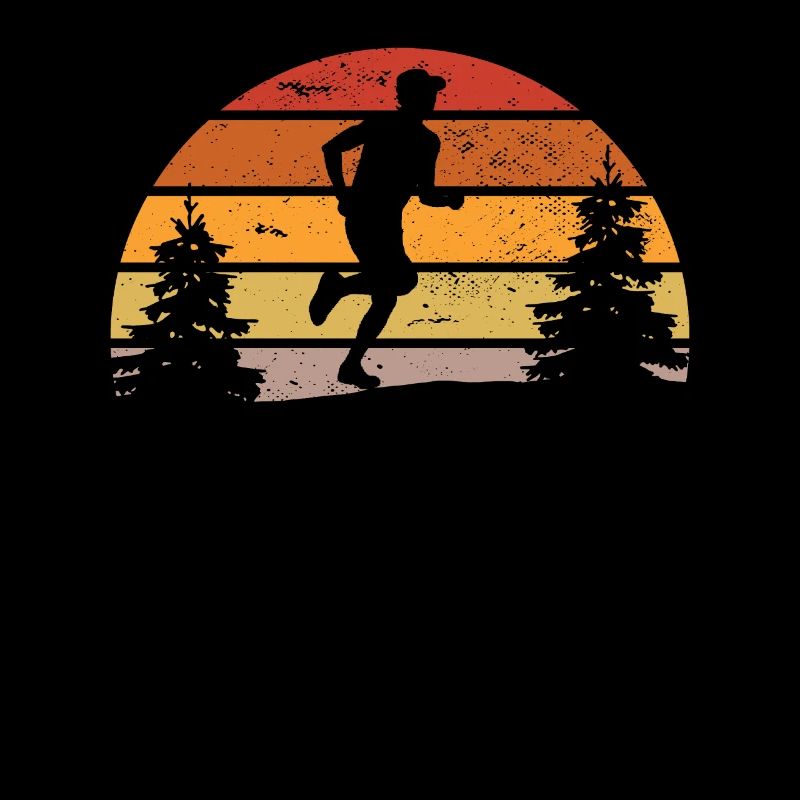 Retro Sunset Running Marathon Runner Gift