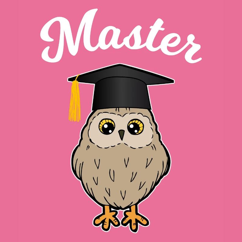 Master Eule Lustig Studium Abschluss Geschenk