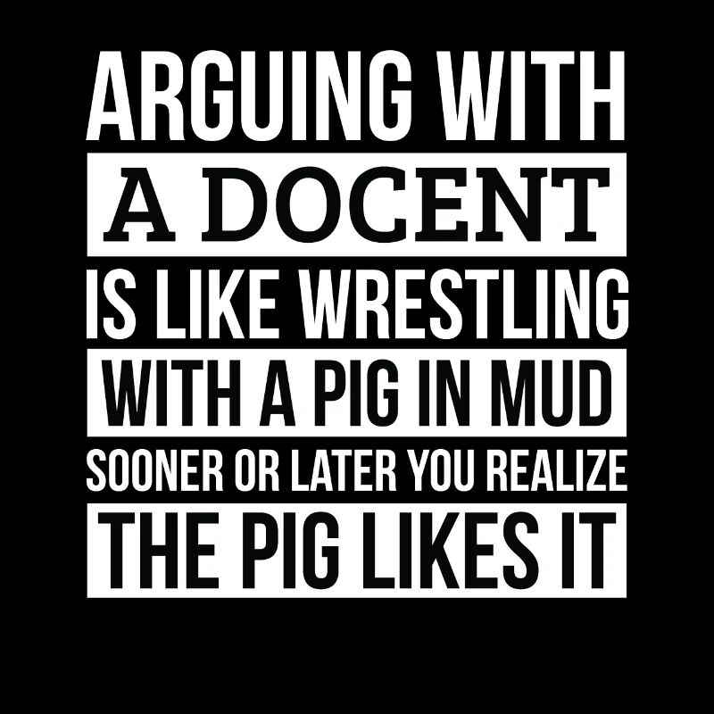 Chemise Docent, comme se disputer avec un cochon dans la boue