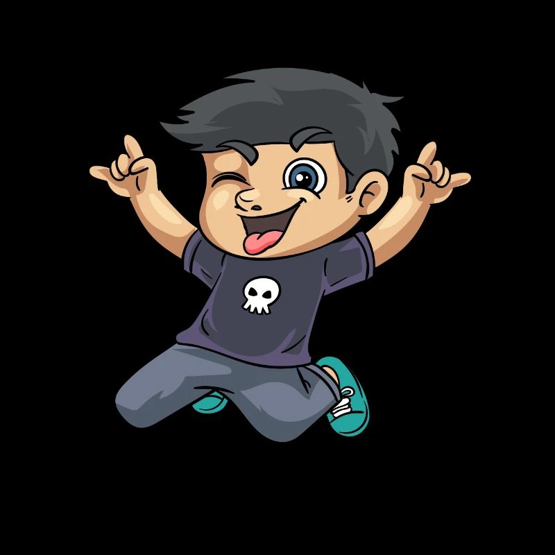 Rocking boy student school freshman design