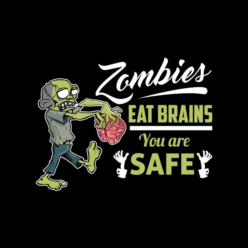 Zombies brain horror Happy Halloween
