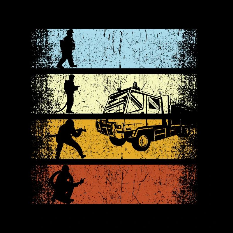 Retro fire department firefighter firefighter