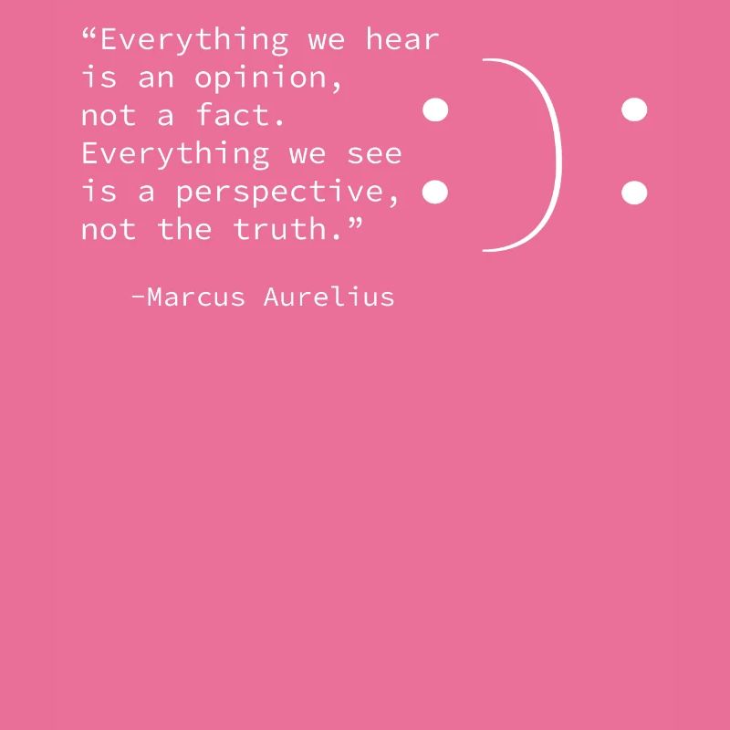Citation de Marcus Aurelius, point de vue, perspective