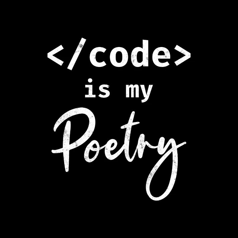Le code est mon codage de programmeur de poésie