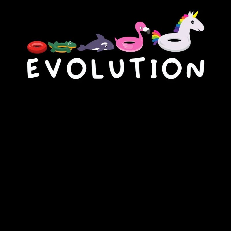 Evolution schwimmen Wassersport Flamingo Einhorn
