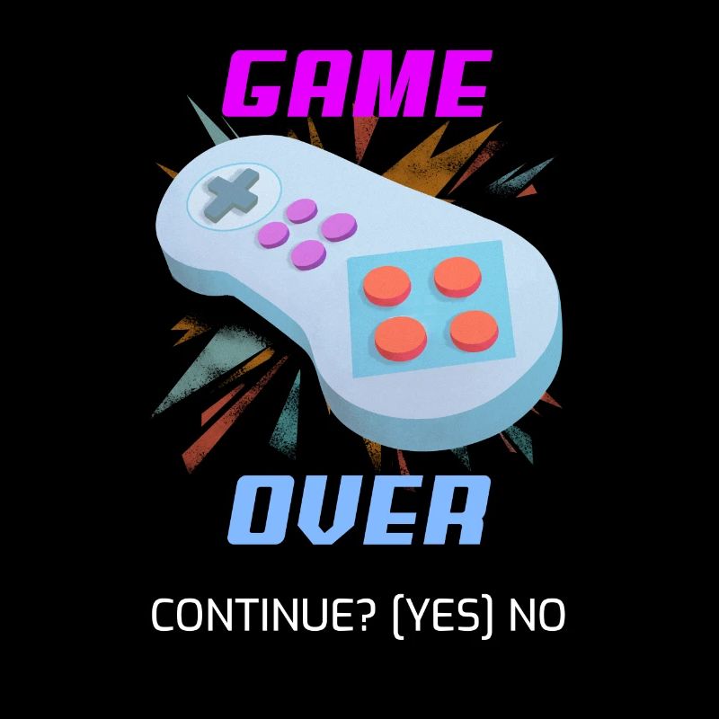 Gamer rétro disant des comme idée cadeau