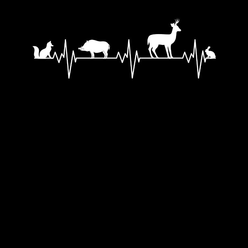 Jagd Jäger Herzschlag Ekg Wald Geschenk