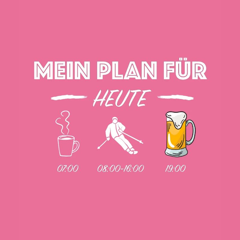 Plan Tagesplan Skispruch Apres Ski Skiläufer