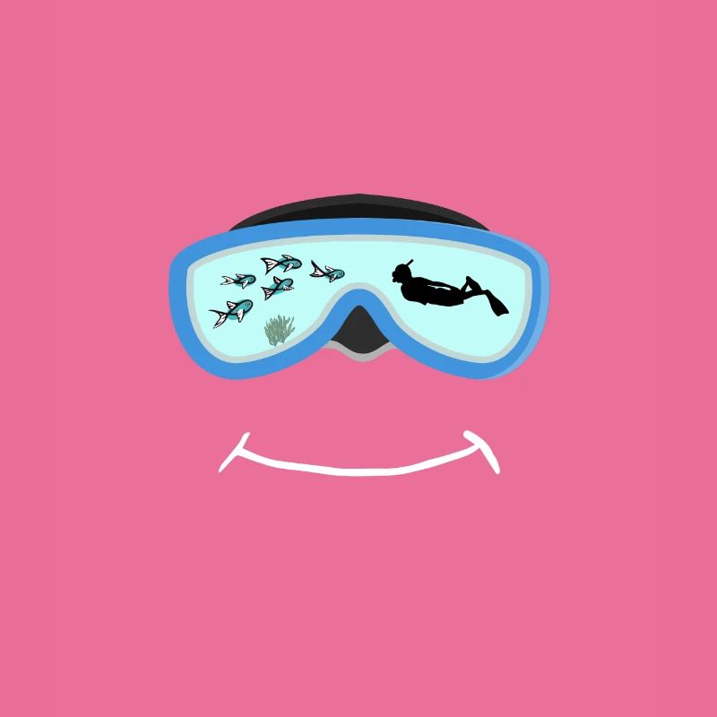 Masque de plongée avec plongée aux algues de poisson
