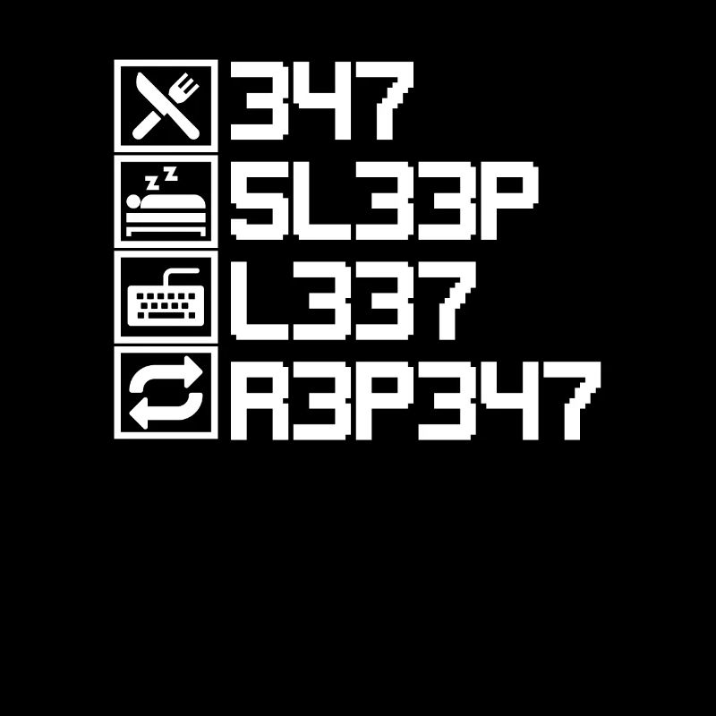 Eat Sleep Leet Repeat Lustiges Leetcode L33T 1337