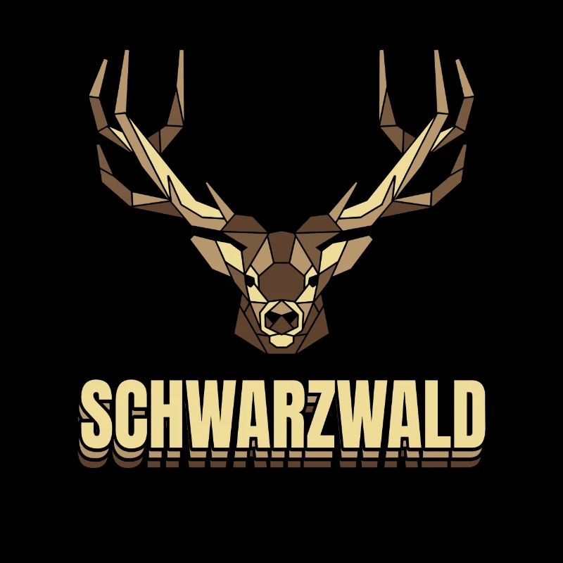 Schwarzwald Hirsch Geweih Low Polygon Schwaben