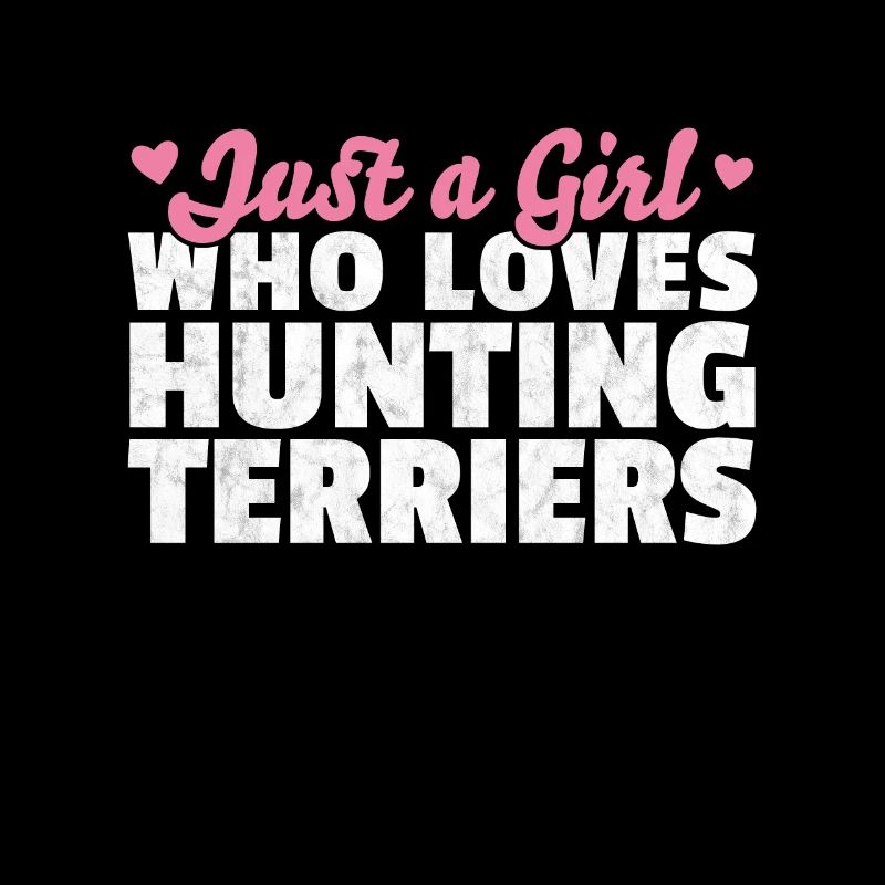 Mädchen das Deutsche Jagdterrier liebt Spruch