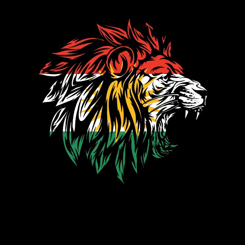Kurdistan Lion Kurde Kurde Kurde Kurde Tête de lion