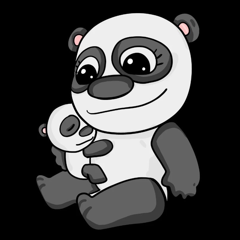 Panda mit Baby - Panda mit Kind
