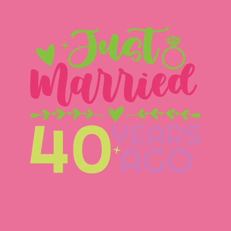 Just Married 40 Years Ago Ruby Wedding Wedding