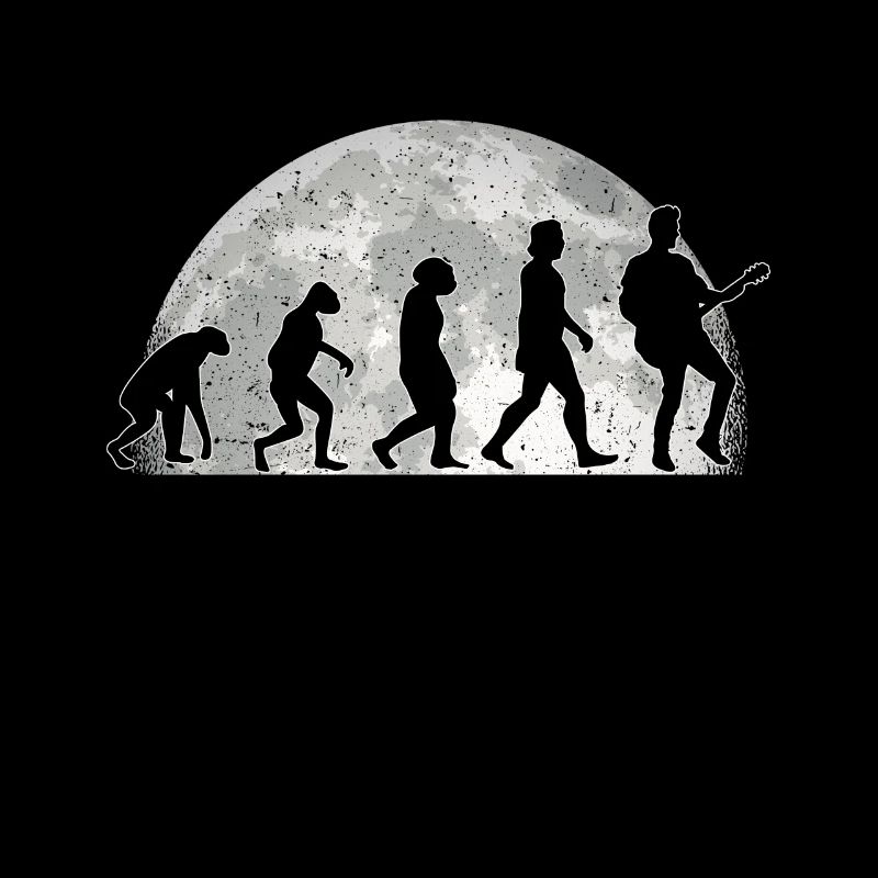 Guitariste Evolution lune guitare