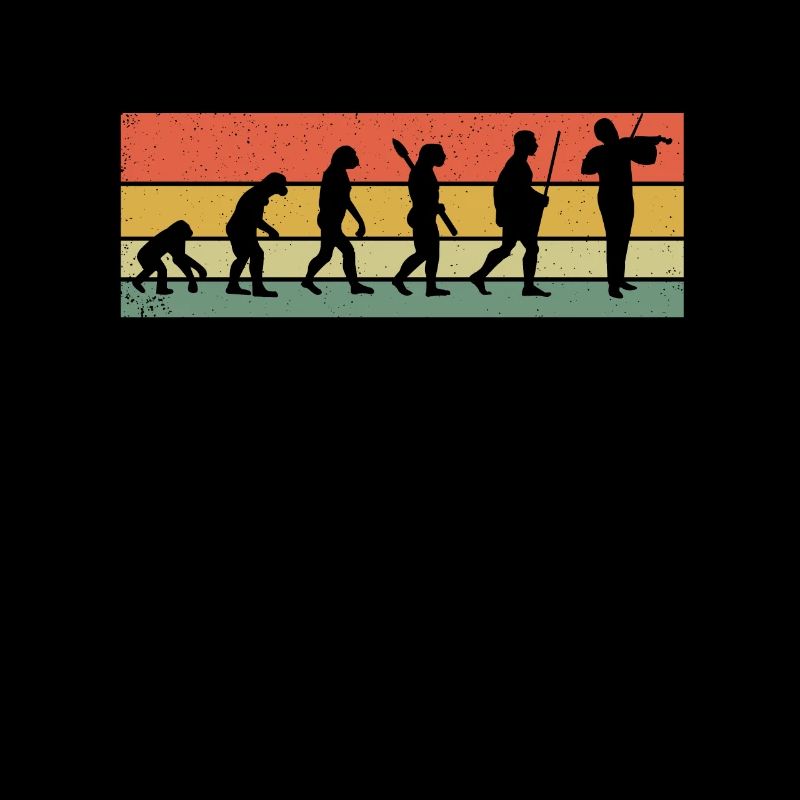 Vintage Evolution Of Violin Player Violin