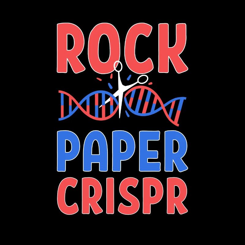 Rock Paper Crispr Graffiti Gene Editing DNA Gift