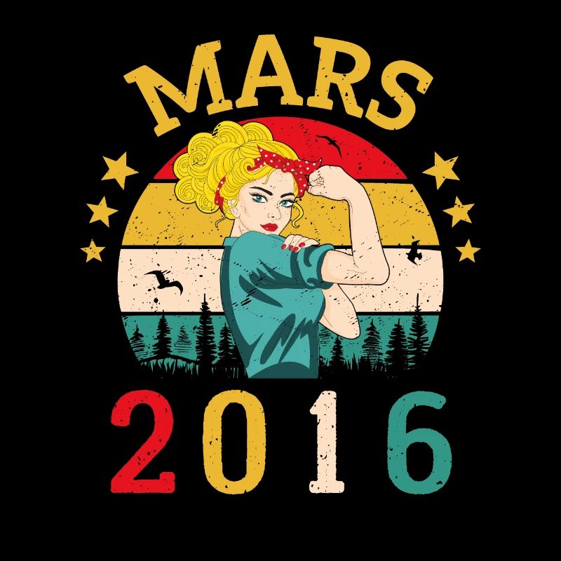 Mars 2016 Anniversaire Idée Cadeau Vintage 2016