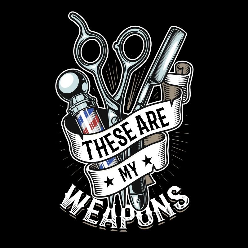 Ce sont mes armes dans le salon de coiffure